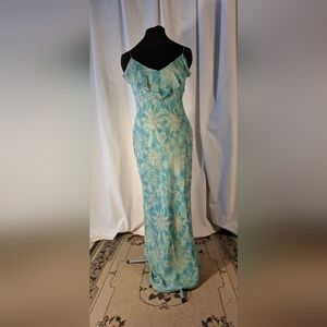 New Elegant Floral Gown
